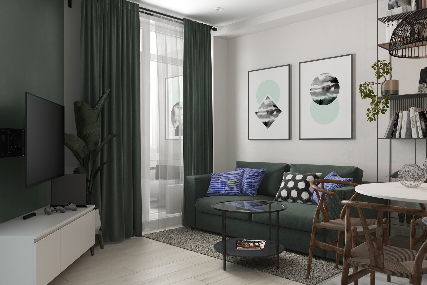 Kényelmes hálószoba fa elemekkel